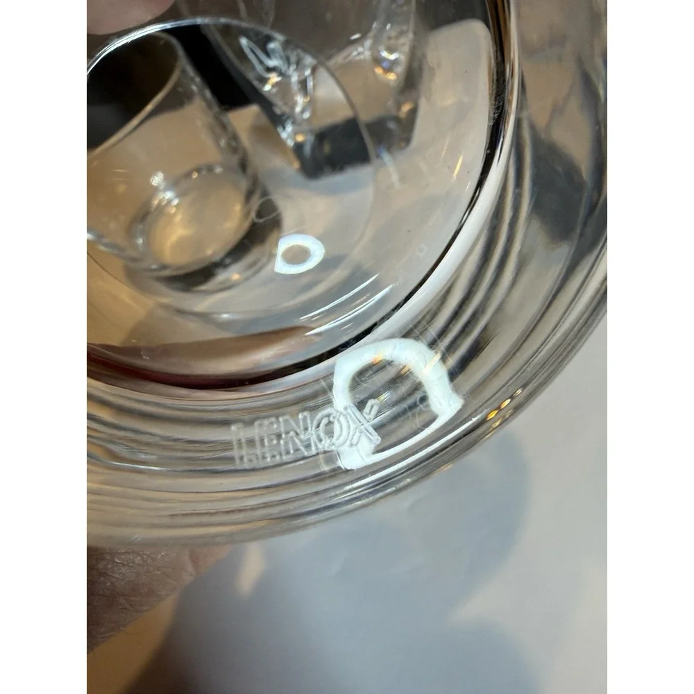 Lenox Crystal Whiskey Decanter & 2 Double Old Fashioned Glasses Bar Set